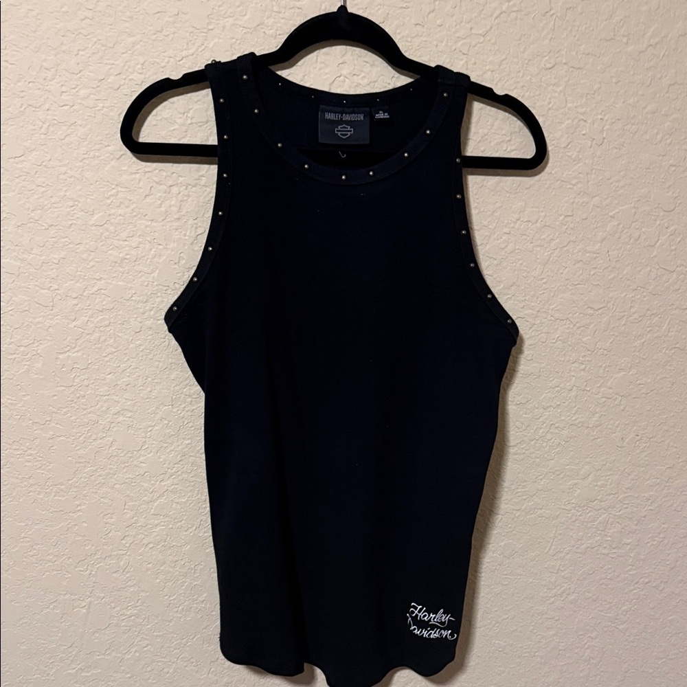 Harley-Davidson Black Women's Tank with Stud Accents